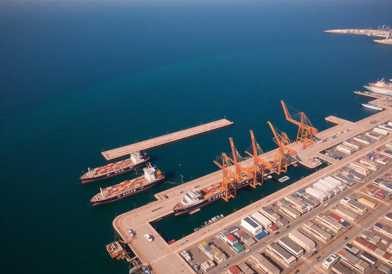Aerial view of Port of Alexandria