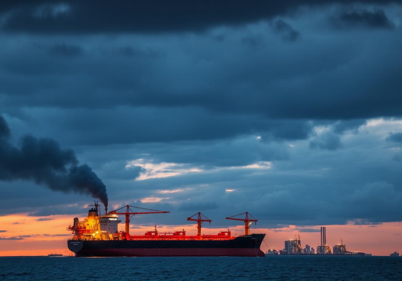 Oil tanker at terminal