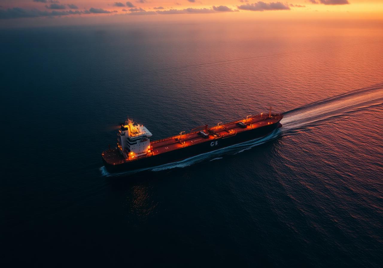 Crude oil tanker voyage